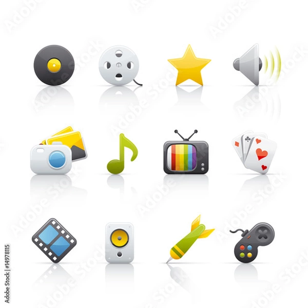 Obraz Icon Set - Entertainment