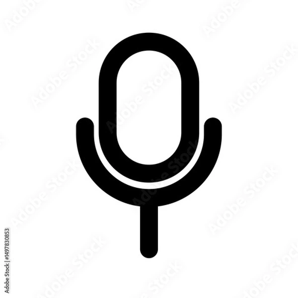Fototapeta Microphone Icon A Simple, Clean Vector Illustration for Recording and Voice