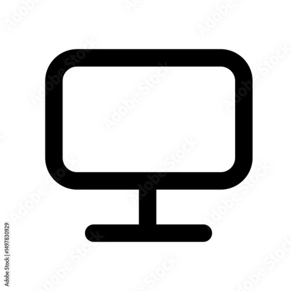 Fototapeta Modern Computer Monitor Icon Simple, Clean Design for Digital Interfaces