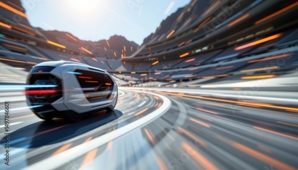 Fototapeta imagine a futuristic world where cutting edge technology reigns supreme, with innovations and advancements that push the boundaries of imagination, in this scene