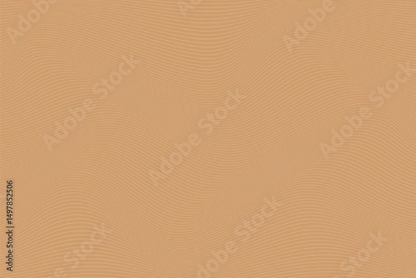 Obraz simple abstract light deep color thin line wavy pattern subtle wavy texture in earthy tones