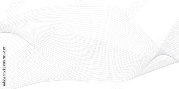 Fototapeta Abstract wave blend lines on transparent background. Design for banner, wallpaper, background and many more.	