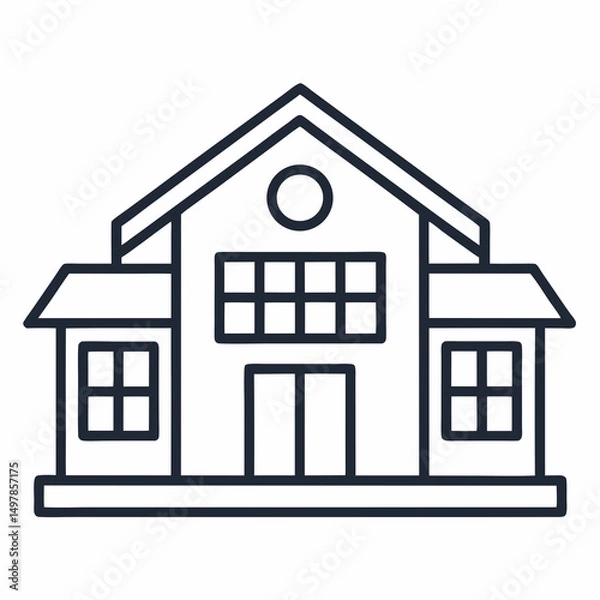 Fototapeta house icon vector