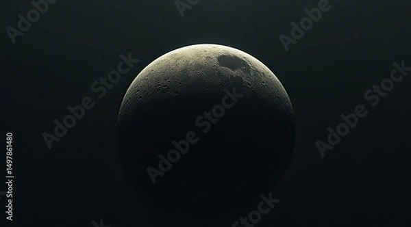Fototapeta Crescent Planet in Dark Space