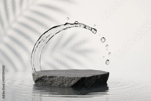 Obraz Water Arc Over Stone Platform