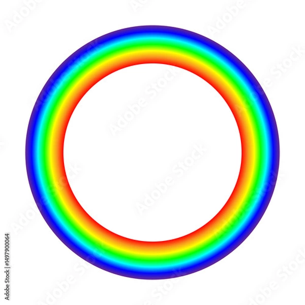Obraz Minimalist rainbow circle in flat style  Abstract rainbow circle, modern colorful vector