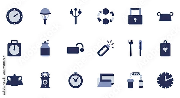 Obraz bathroom icons set