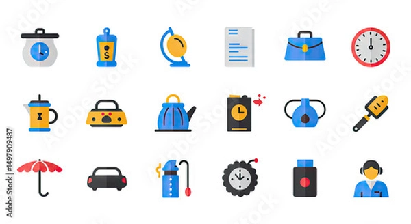 Fototapeta set of icons for web design