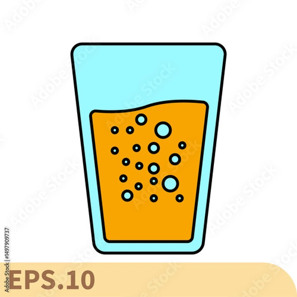 Fototapeta sparkling water icons symbol vector elements for infographic web