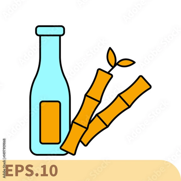 Fototapeta rum icons symbol vector elements for infographic web
