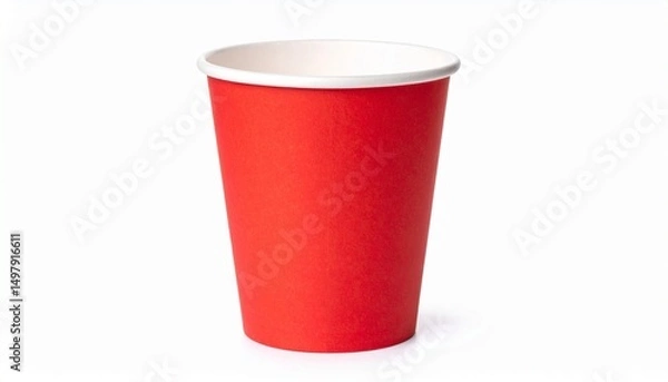 Fototapeta red cup isolated on white