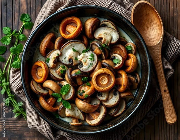 Obraz Bol de Champignons Crémeux