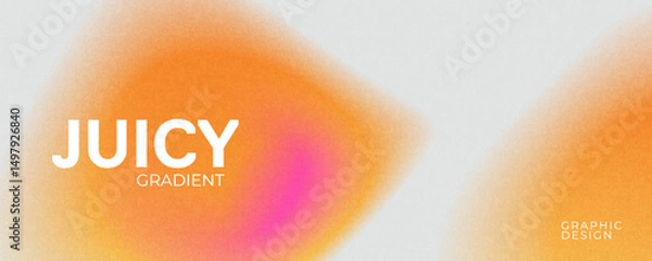 Obraz Minimalist cover design template with summer sunny dynamic fluid gradient. Creative banner, poster concept in modern minimal style for corporate identity, branding, social media advertising, promo