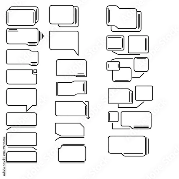 Fototapeta set of callout icons
