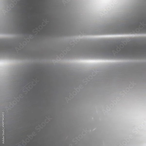 Fototapeta Brushed silver, metallic texture with reflective shine , industrial pattern, design pattern, texture pattern