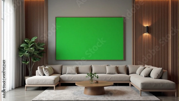 Fototapeta green living room
