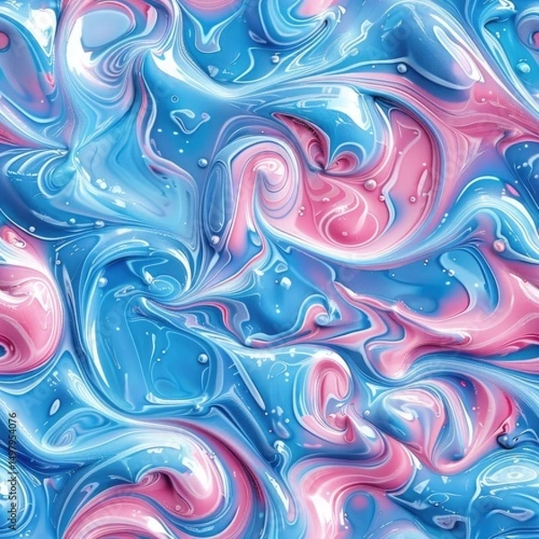 Fototapeta A Beautiful, Vibrant, and Swirling Blue and Pink Abstract Background that Captivates Attention