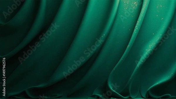 Obraz green silk background