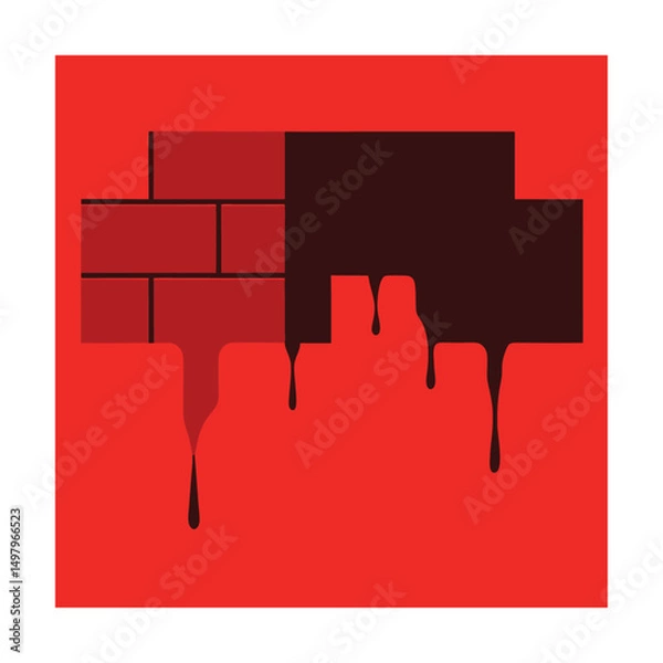 Fototapeta wall bleeding from cracks (1).eps