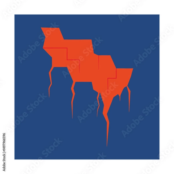 Fototapeta wall bleeding from cracks (3).eps