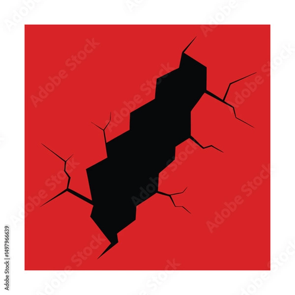 Fototapeta wall bleeding from cracks.eps