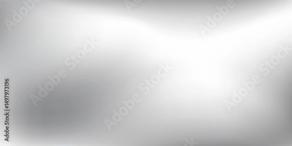 Fototapeta Abstract ssilver foil background with metal mirror texture. Chrome gradient surface with light gloss. Vector aluminum grey sheet with reflection. Platinum and titanium abstract cold bg modern