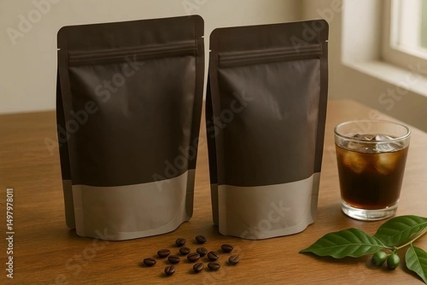 Obraz Minimal Coffee Pouch Packaging Mockup with Soft Shadow for Branding and Product Display

Keywords: