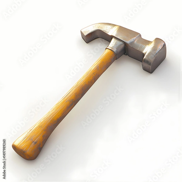 Fototapeta Heavy hammer on a plain surface suitable for construction tasks Generative AI