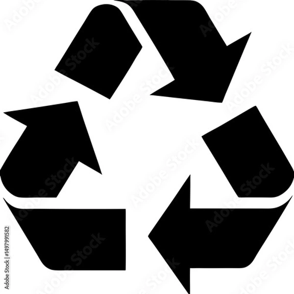 Fototapeta Recycle Arrows Icon Symbol Sign