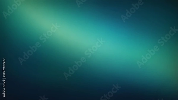 Fototapeta Abstract background with grainy noise texture, smooth gradient mix of dark blue, teal and green colors