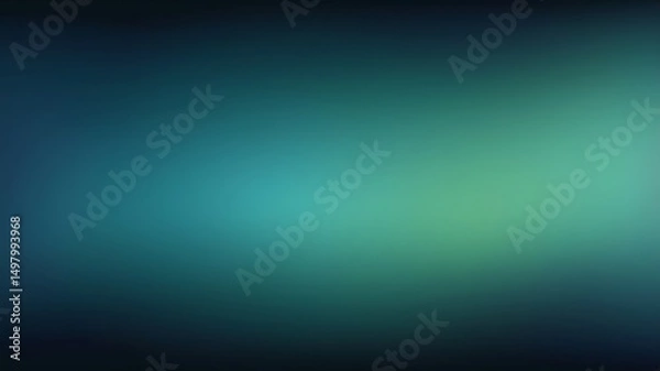 Fototapeta Abstract background with grainy noise texture, smooth gradient mix of dark blue, teal and green colors