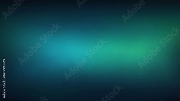 Fototapeta Abstract background with grainy noise texture, smooth gradient mix of dark blue, teal and green colors