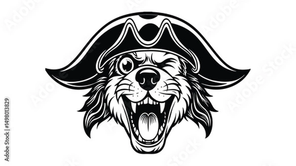Obraz Dog Head Mascot Logo Design