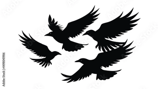 Obraz Crows in Midflight