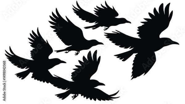 Obraz Crows in Midflight