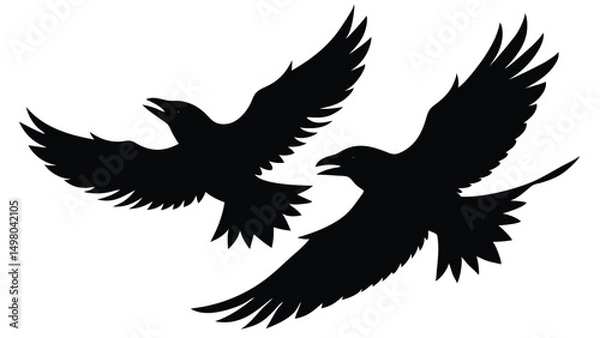 Obraz Crows in Midflight