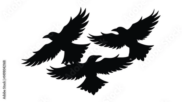 Obraz Crows in Midflight