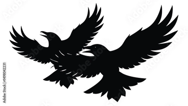 Obraz Crows in Midflight