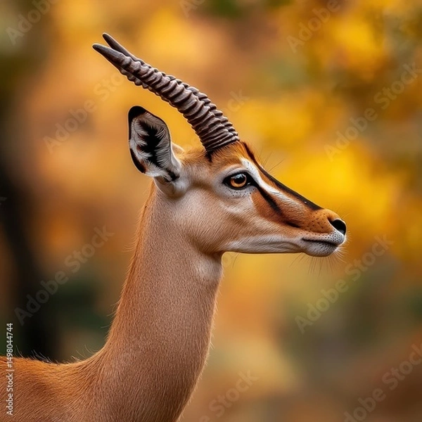 Obraz Impala portrait with autumn background