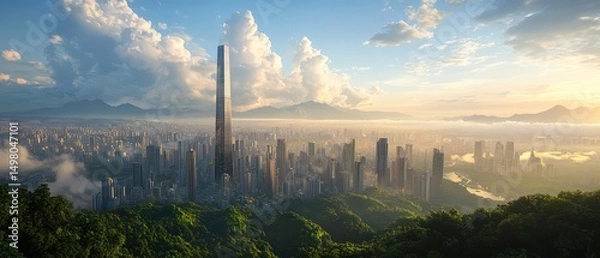 Obraz Cityscape at dawn