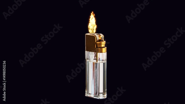 Obraz lighter on dark background 3D rendering