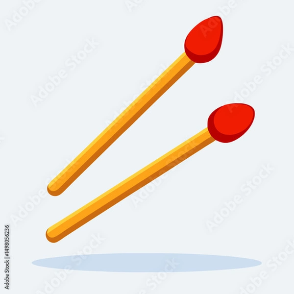 Fototapeta Pair of Red-Tipped Drumsticks, Musical Instrument