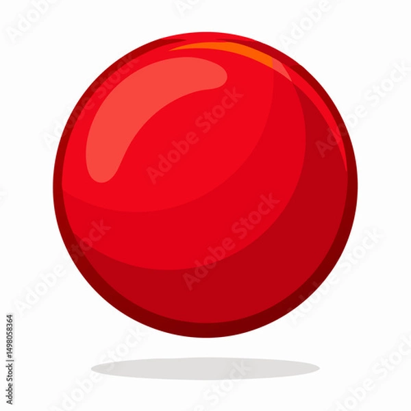 Fototapeta Red Circle Ball Graphic Illustration