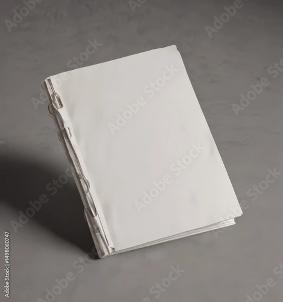 Fototapeta Elegant vertical photo album mockup, showcasing empty pages for creative edits , album, vertical