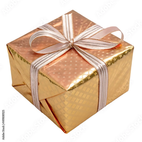 Obraz red gift box isolated on transparent background