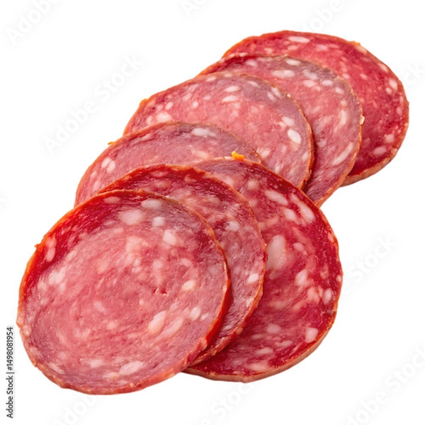 Obraz salami isolated on white background