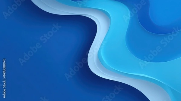 Obraz Elegant Smooth Wave-Like Curves of a Shoreline Capturing Tranquility and Natural Flow in Contemporary Artistic Representation