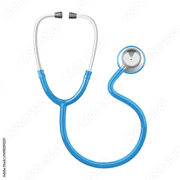 Obraz vector medical stethoscope isolated on white