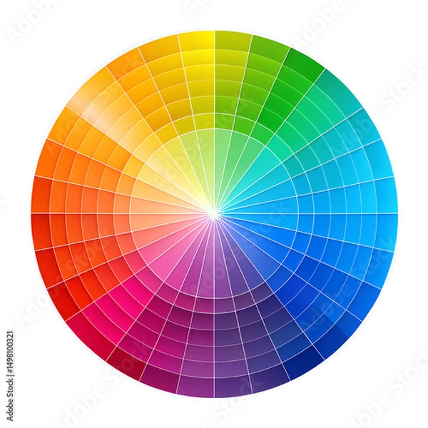 Fototapeta Color Wheel Chart Isolated On Transparent Background