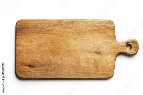 Obraz Rectangular wooden cutting board with handle
